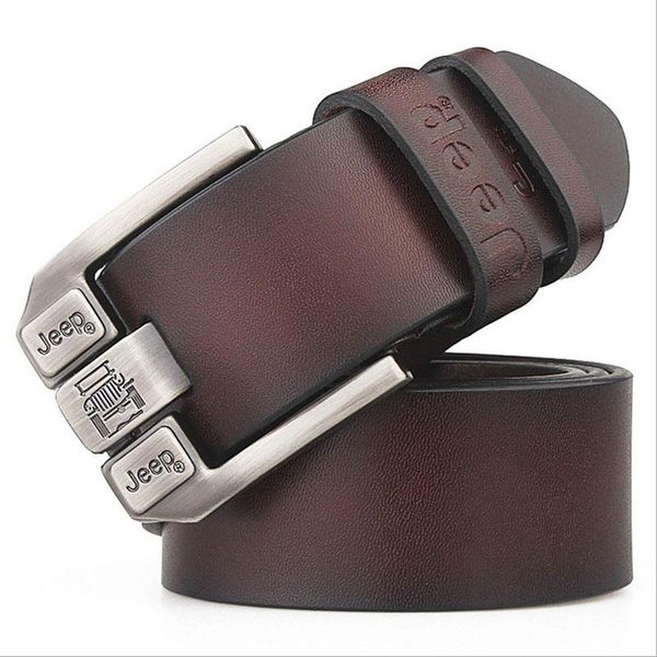

cow leather belt luxury strap male belts for fashion classice vintage pin buckle men large size, Black;brown