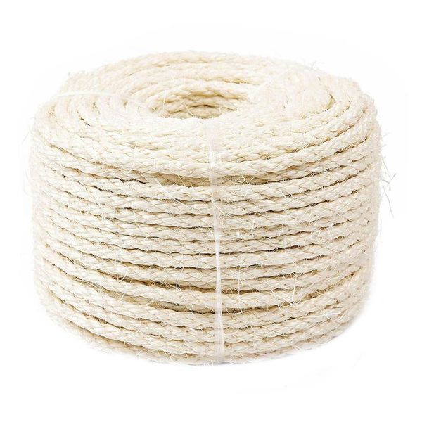

yarn 1pc 50m decorative diy retro rope ornament cat scratching sisal, Black;white
