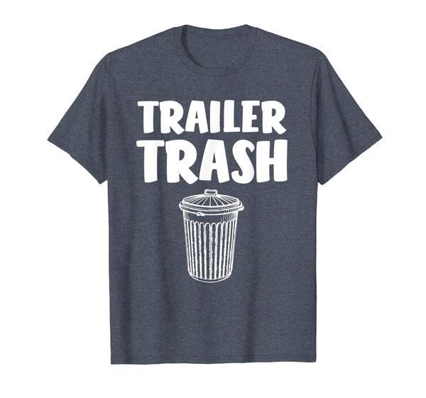 

funny redneck trailer trash shirt - garbage can, White;black