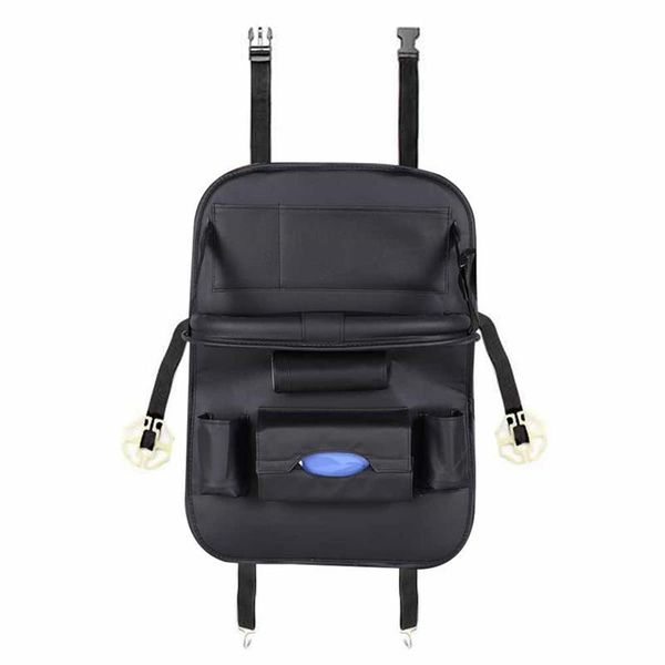 

car organizer backseat with tablet holder pu leather seat back snack umbrella storage bag foldable table tray