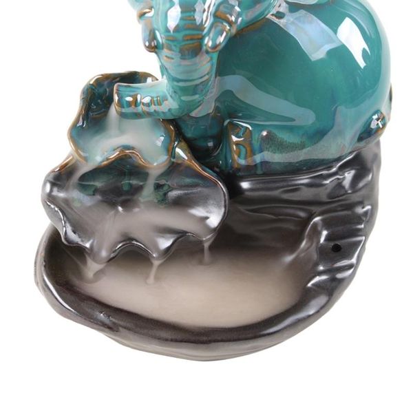 

ceramic elephant incense holder,vintage waterfall censer, ash catcher/home office decor ornament fragrance lamps