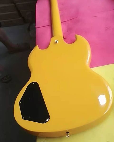

china oem factory new brand yellow color sg electric guitar