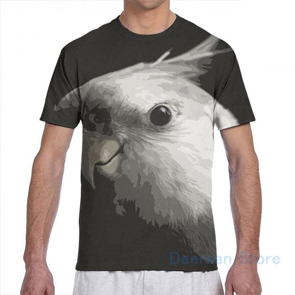 

men's t-shirts cockatiel men t-shirt women all over print fashion girl t shirt boy tees short sleeve tshirts, White;black