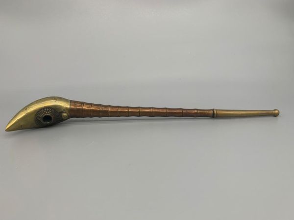 

decorative objects & figurines brass pipe, chinese cultural collection