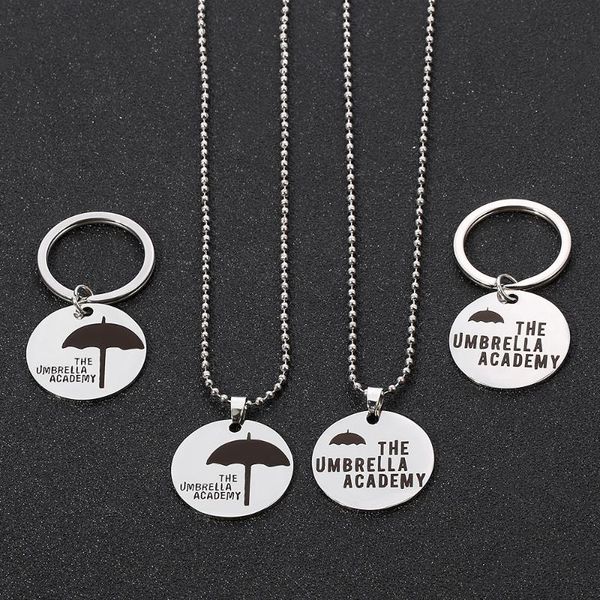 

earrings & necklace stainless steel umbrella academy charms cosplay gift 2021, Silver