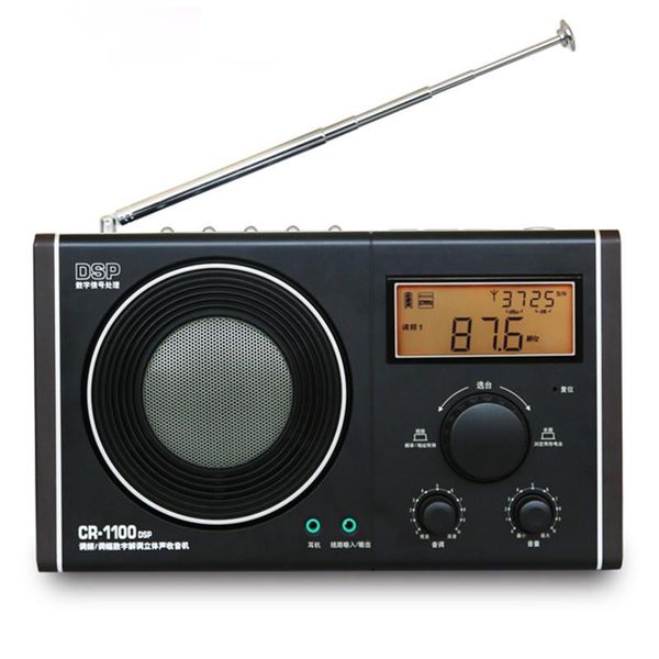 

radio portable fm/am stereo digital timing headphone jack led display big horn bass radios home more sensitive broadcast speaker