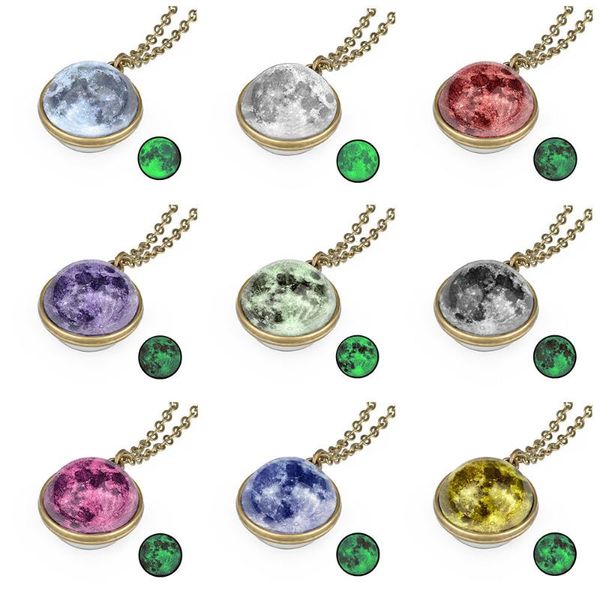 

pendant necklaces diy charming nebula necklace galaxy space glass cabochon solar system jewelry universe milky way, Silver