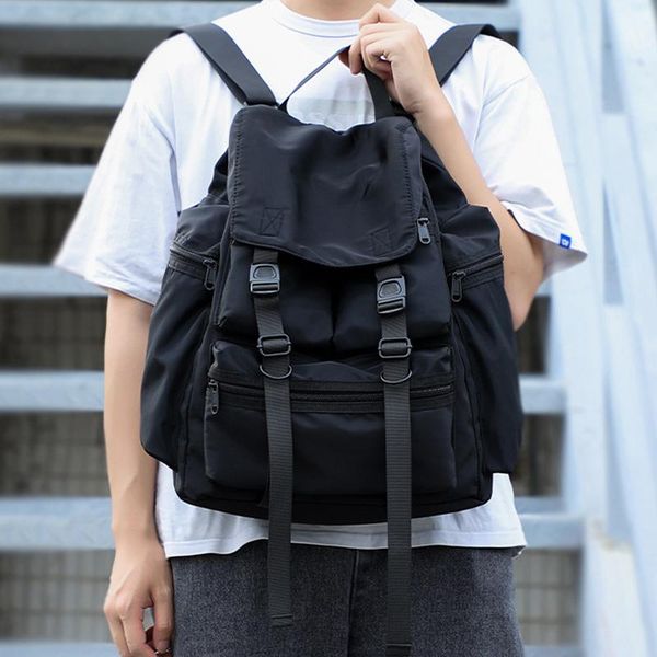 

backpack large capacity travel backpacks teenager anti-theft school bag men foldable soft lappack outdoor waterproof sport rusksack