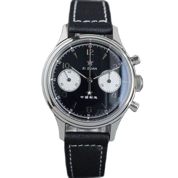 

wristwatches watches mens 1963 sapphire mechanical chronograph watch movement seagull st19 waterproof sugess limited edition card, Slivery;brown