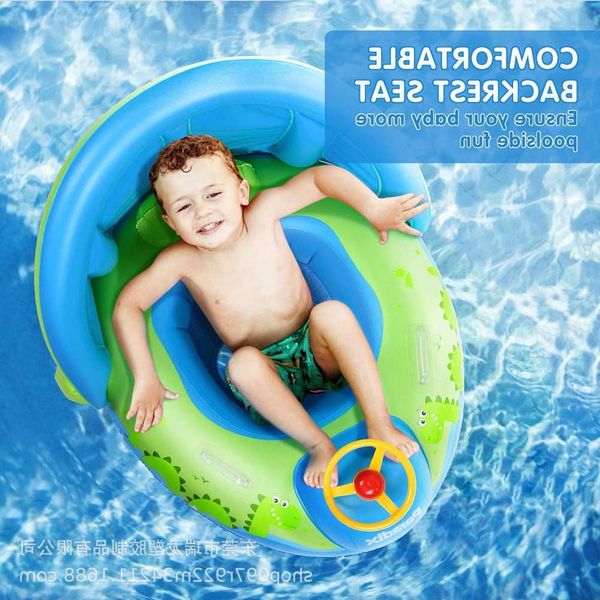 

swimming ring pvc inflatable sunshade mount lap children's water yacht