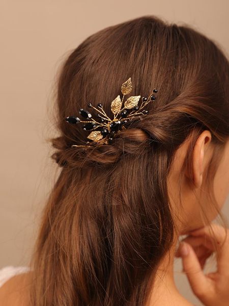 

headpieces rhinestone bridal tiara headband wedding hair comb women headbands bride jewelry gold leaf accessories, Silver