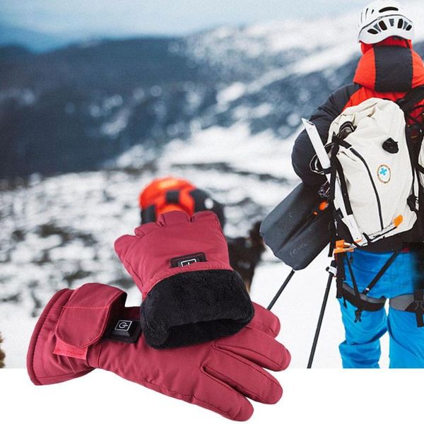 

ski gloves rechargeable heating waterproof back touch screen motorcycle electric vehicle heated