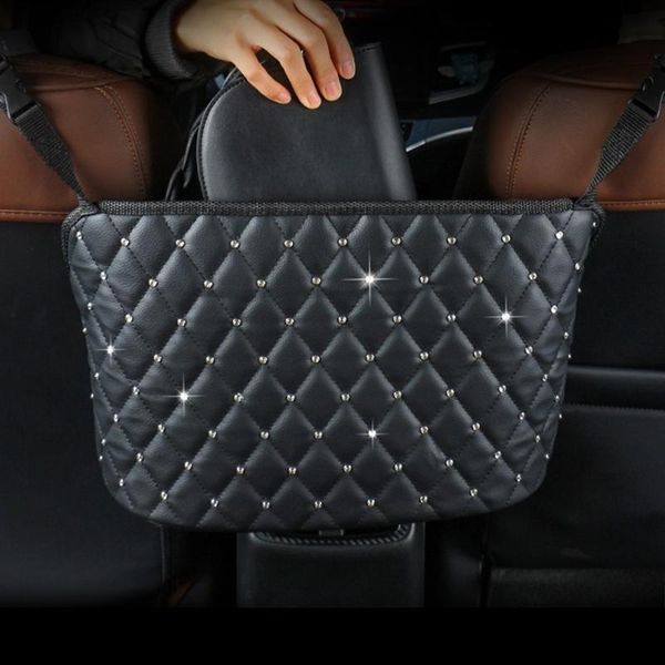 

car organizer diamond storage bag rear backseat auto stowing tidying bling interior accessories for woman drop