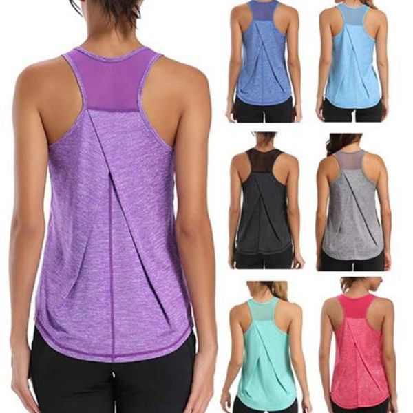 

yoga outfit women fitness sports shirt sleeveless running gymshirt vest athletic undershirt gym wear tank quick dry