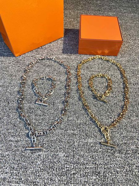 

2020 new h pig nose series exquisite workmanship, high-end temperament popular throughout the fashion industry temperament necklace, Silver