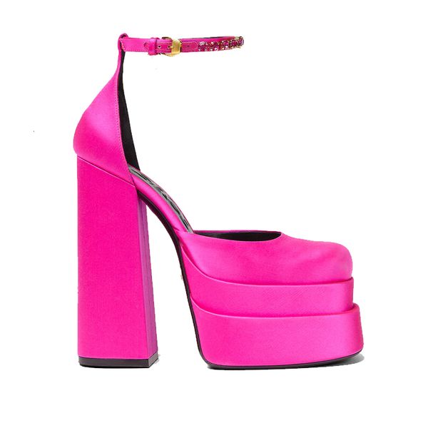 

dress shoes marca de sign alta qualida real seda pele carneiro senhoras plataforma bombas novo rosa vermelho sapatos salto alto kp8c, Black