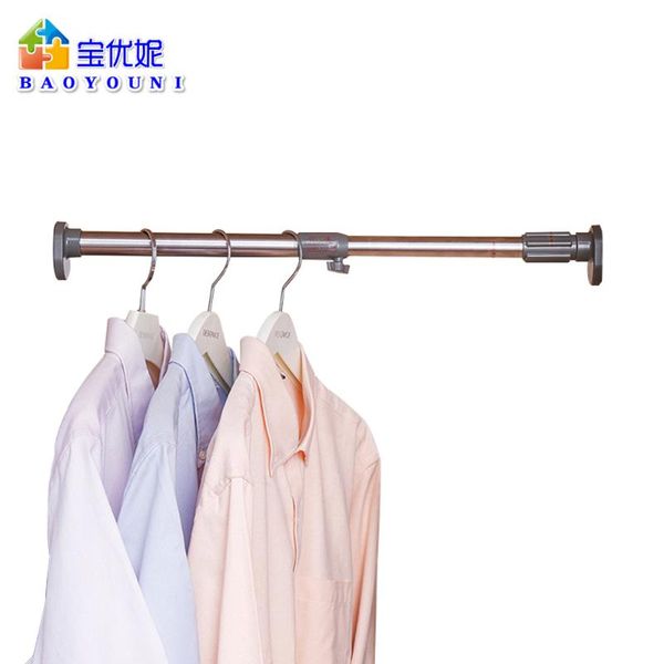 

40-60cm tube thickness 25.4mm length spring adjustable closet hanging rod wardrobe tension bar rail dq0060 shower curtains