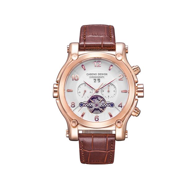 

watch caseno round flywheel a588 belt mechanical, Slivery;brown