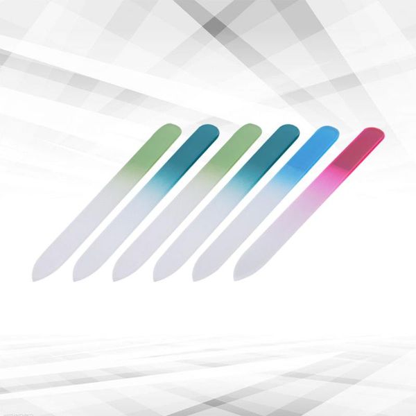 

nail files 6pcs professional glass premium manicure finger pedicure art file care for home (random color)