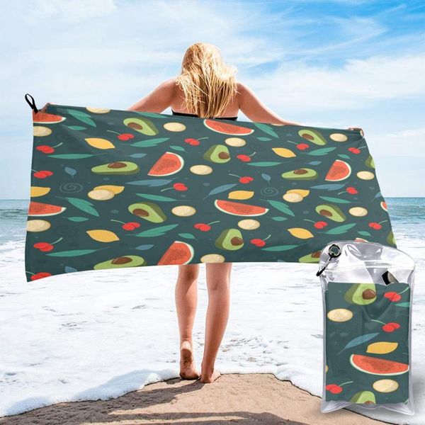 

towel quick drying pocket watermelon fruits portable water absorbent no pilling sports bath