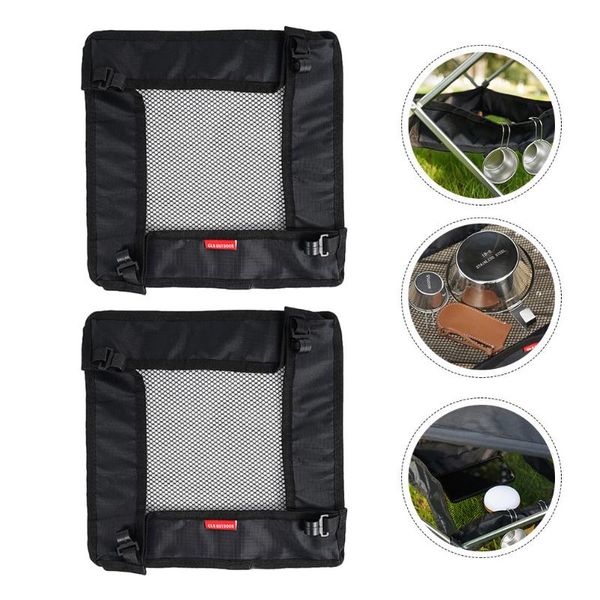

storage bags 2pcs foldable table hanging nets organizing sundries organizers