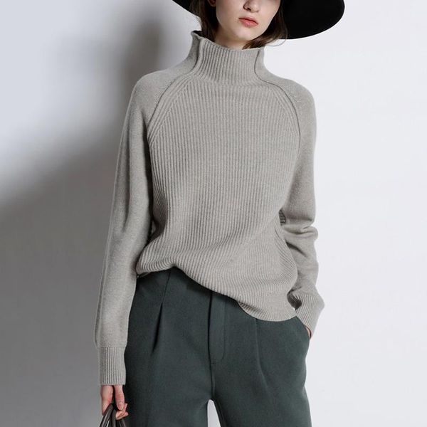

women's sweaters fashion autumn winter knitted for women half turtleneck long sleeve slim thick warm pullovers tide, White;black