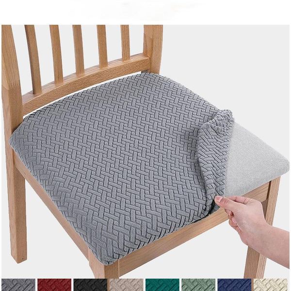 

chair covers removable dining seat cover jacquard stretch cushion slipcover for room kitchen chairs