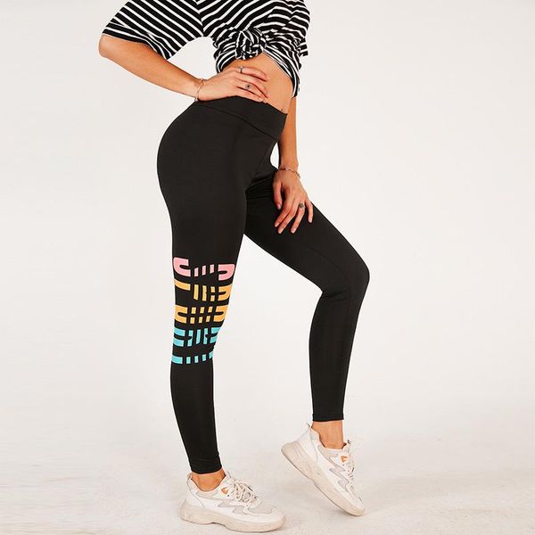 

women's leggings summer women trousers 2021 black letter printing pencil pants ripped skinny high waist maxi loose sports casual long l