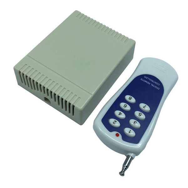 

smart home control 12v 8-channel 433mhz wireless remote switch 100m 8-key for lamps, access control, motors, doors