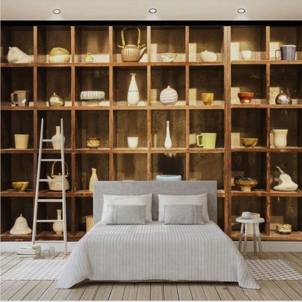 

wallpapers drop vintage wooden plaid cabinet background wallpaper living room bedroom wood custom wall mural 3d