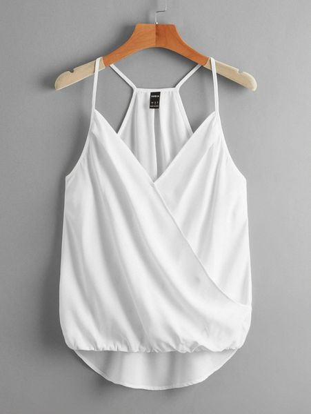 

wrap front cami 25mk#, White