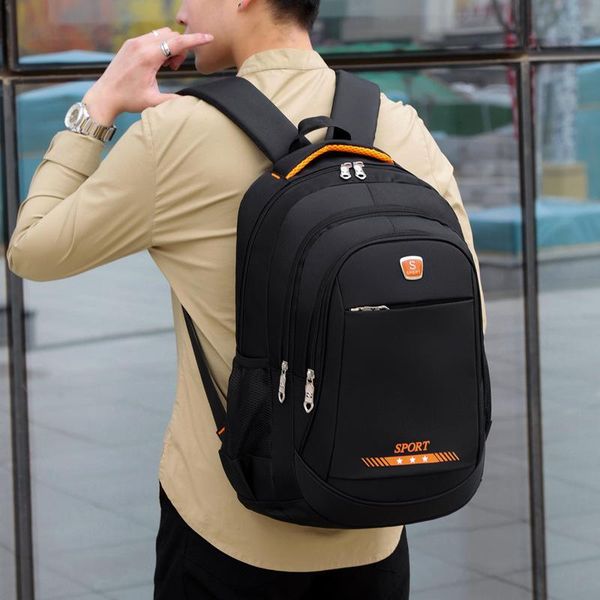 

korean men's backpack fashion oxford water splashing computer schoolbag school bags