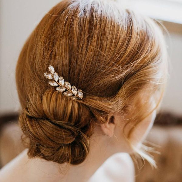 

hair clips & barrettes bridal crystal side combs hairpin rhinestone wedding piece accessories for women and girls j55, Golden;silver