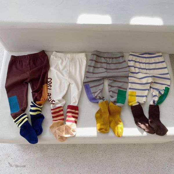 

trousers 2021 baby striped pants fashion kids leggings for boys and girls autumn clothes infant toddler pp 9m-3t, Blue