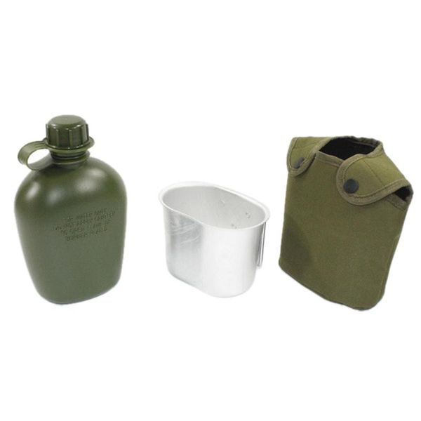 

water bottle outdoor plastic kettle set aluminum lunch box vintage three-piece pot
