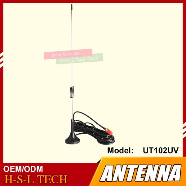 

walkie talkie mini wash dish handheld antenna high gain 144/430mhz suction dual band sma/bnc interface in the car