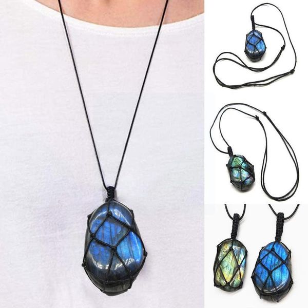 

pendant necklaces natural crystal labradorite stone gemstone jewelry for women gift sunstone moonstone necklace rough m f7k9, Silver