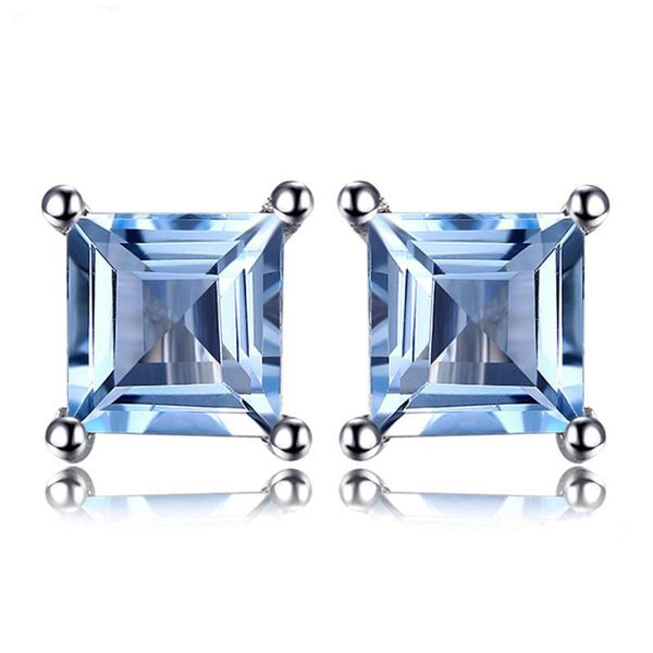 

jewelrypalace genuine blue z stud earrings 925 sterling silver for women gemstones earings fashion jewelry 2021, Golden;silver