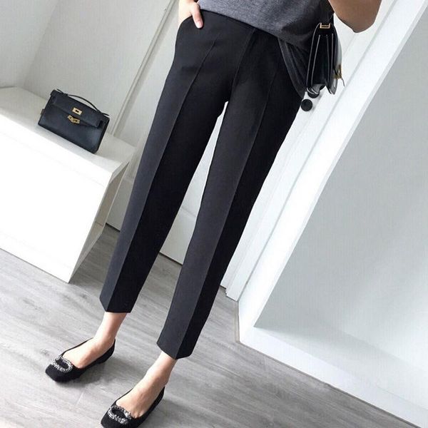 

women's pants & capris black plus large size oversize korean vintage autumn clothing high waist trousers fashion for girls streetwear, Black;white