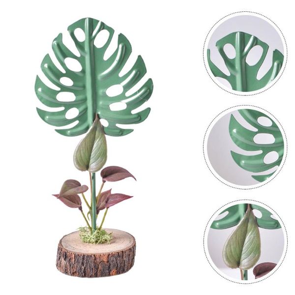 

1pc resin craft leaf decor exquisite ornament nordic style decorative objects & figurines