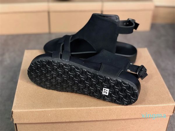 

2021 designer women flat sandal beach flip flops patent leather ankle sandals ladies fashion slipper summer outdoor casual shoes, Black