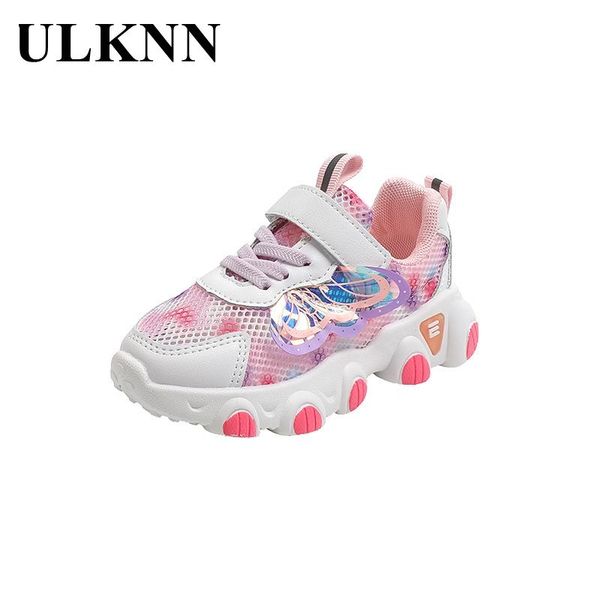 

athletic & outdoor ulknn children fashion casual breathabla sneaker 2021 latest spring&summer boys and girls' flat sports hook&loop mes, Black