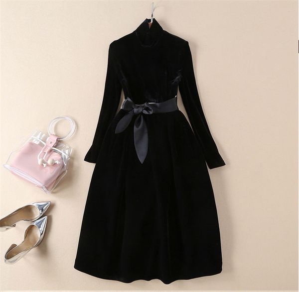

two piece dress autumn runway designers dressed in elegant girly velvet lace up to the middle of black calf prom dress party dd1f, White