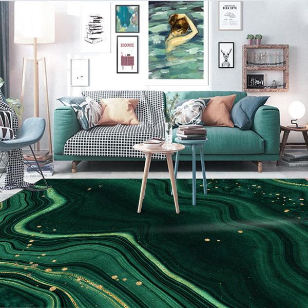 

fashion modern style carpet and rug abstract green geometric bedroom bedside tapete living room sofa table corridor bath doormat carpets