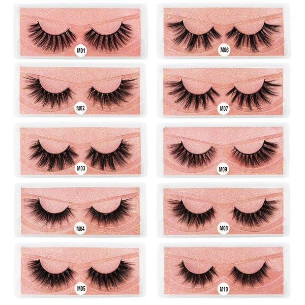 

mink eyelashes 1pair 3d lashes natural false messy fake makeup wholesale1