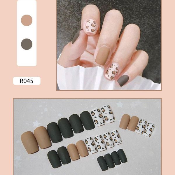 

fashion 24pcs false nail artificial set full cover press on nails art fake extension easy to use tools tslm1, Red;gold