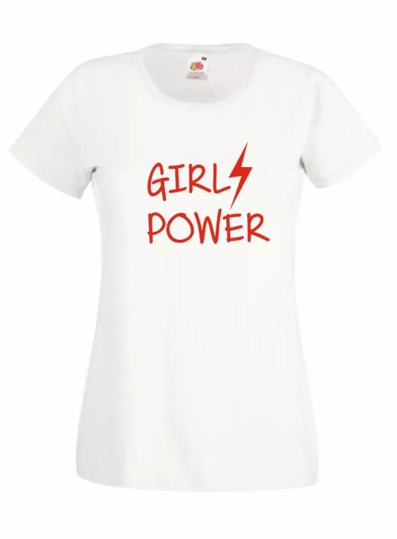 

t-shirt shirt women j2198 girl power superhero happiness funny, White;black