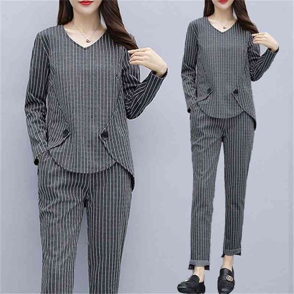 

Women's Two Piece Pants Striped 2 Set Tracksuits Outfits for Women Plus Size Large Matching Co-ord Winter Clothes 2piece Cotton Linen h, White