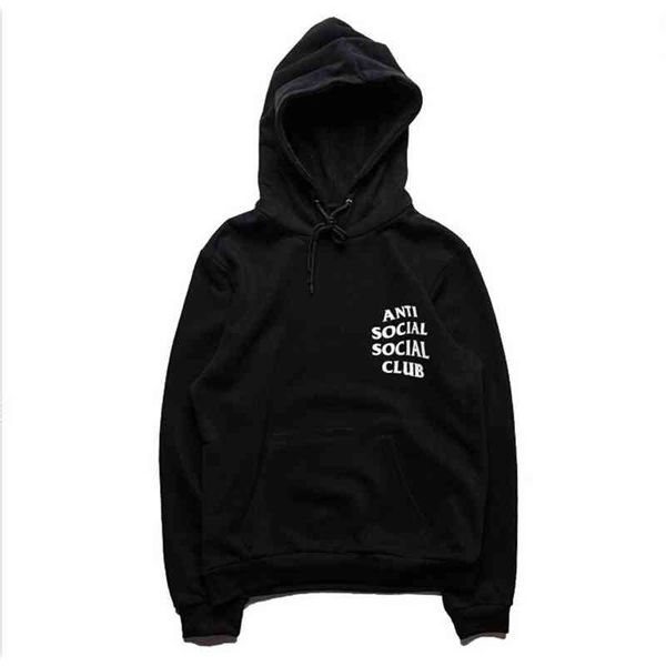 

assc personality letter hooded couple ins chao kanye men's plush sweater, Black