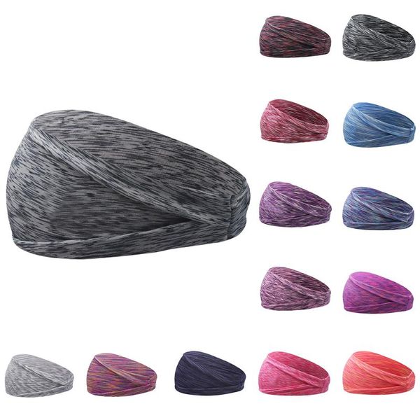 

sweatband absorbent sport sweat headband elastic for men and women yoga hair bands head gym sports safety, Yellow;black